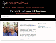 Tablet Screenshot of creatingmandalas.com